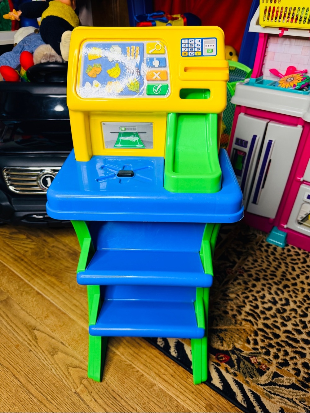 Blue, Yellow & Green Pretend Play Cashier Stand